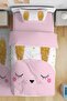 Gold Eared Rabbit Patterned Single Baby Kids Bedding Set