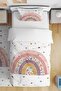 Floral Rainbows Patterned Single Baby Kids Bedding Set