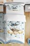 Balloon Ship Patterned Single Baby Kids Bedding Set