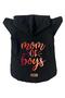 Hooded Fleece Sweatshirt Dog And Cat Outfit & Dress - Black Boys Mom