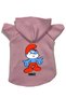Hooded Fleece Sweatshirt Dog and Cat Outfit & Dress - Pink Smurf - Size XS