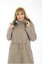 Women's Long Bondite Fabric Curly Inside Large Size Coat Stone Color - 3