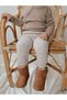 Corded Knitwear Children's Tights - 2-6 Years / Stone Color