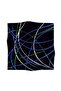 Women's Twill Silk Scarf Cobalt Blue - Emerald Green - 2