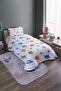 Colorful Stars Patterned Single Bedspread and Pique Bedspread Set - 2