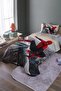 Spiderman Patterned Single Bedspread and Pique Set in the Building