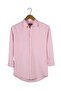 Men's Red Thick Sheer Striped Long Sleeve Slim Fit Shirt