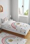 Crowned Rainbow Patterned Single Baby Kids Bedding Set - 2