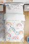 Colorful Rainbows Patterned Single Baby Children's Duvet Set