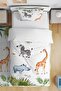 Safari Friends Patterned Single Baby Kids Bedding Set