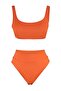 Pomegranate Flower Bralet High Waist High Leg Regular Bikini Set TBESS22BT0010 - 7