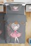 Gray Princess on the Moon Patterned Single Baby Kids Bedding Set