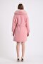Cashmere Coat with Pink Fur Accessories - 4