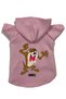 Hooded Fleece Sweatshirt Dog And Cat Outfit & Dress - Pink Tasmanian Devil