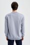 Basic-Sweatshirt aus Baumwolle mit Rundhalsausschnitt in Oversize-Passform - 8