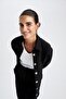Oversize Fit Shirt Collar Tweed Long Sleeve Shirt - 7