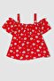 Girl's Floral Short Sleeve Blouse - 3