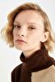 Relax Fit Half Turtleneck Selanik Fabric Sweater - 8