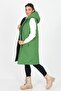 Women's Benetton Green Hooded Reversible Vest Sy002 - 4