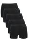 5 Pieces Black Colored Women's Boxer Shorts Size 5005