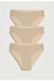 Women's Beige Laser Cut Non-Marking Panties 3 Pack
