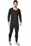Men's Black Thermal Bottom and Top Set - Black