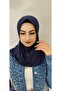 وشاح جاهز نموذج عملي اللون الأزرق الداكن - 3
