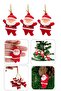 3-Piece Christmas Pine Tree Ornament Set with Santa Claus Figure Christmas Man New Year String Tree Ornament