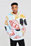 Unisex Oversize La Hooded Plush Sweatshirt - 2