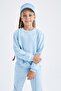 Girl's Crew Neck Soft Fuzzy Inside School Sweatshirt - 3