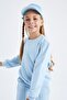 Girl's Crew Neck Soft Fuzzy Inside School Sweatshirt - 4