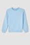 Girl's Crew Neck Soft Fuzzy Inside School Sweatshirt - 6