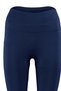 Dark Navy Seamless/Seamless Gathering Full Length Knitted Sports Leggings TWOAW23TY00027 - 8