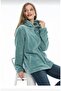 Hooded Zippered Plush Cardigan - 3