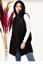 Hooded Zippered Plush Vest Cardigan - 3