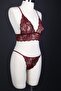 Cupless Lace Cross Back Bralette Bra Set - 2