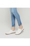 White Women's Genuine Leather Casual Sneaker Shoes V6 - 4