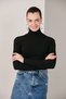 Women's Black Lycra Turtleneck Sweater - 3