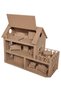 Wooden Baby House with Roof (15 Pieces with Furniture) and Wooden Crib - 2