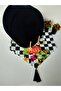 Placemat Set (dama Makkenzie Pumpkin Patterned Tasseled Runner 4 Black Tableware