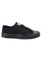 Women's Black Linen Canvas Sneakers 211-1842 - 2