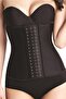 Women's Black Body Shaper Latex Steel Underwire Corset with Underwire Dr01