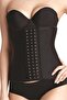 Women's Black Body Shaper Latex Steel Underwire Corset with Underwire Dr01 - 2