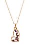 Moulin Zircon Colorful Stone Heart Shaped Necklace