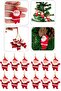 12 Piece Christmas Pine Tree Ornament Set with Santa Claus Figure Christmas Man New Year String Tree Ornament