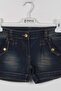 Girl's Gold Button Detailed Denim Shorts - 2
