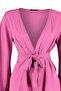 Pembe Dokuma Plaj Mini Kuşaklı Kimono&Kaftan TBESS21KM0002 - 7