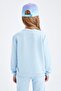 Girl's Crew Neck Soft Fuzzy Inside School Sweatshirt - 5