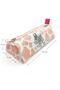 Pencil Case Cow Pattern Shoe Detailed Triangle Pencil Case Jumbo Vegan Leather Pen Holder - Pink (NUDE) - 4