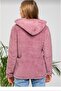 Hooded Zippered Plush Cardigan - 4